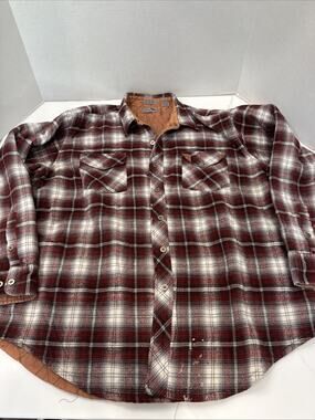 Vintage Pine Grove Flannel Quilted Jacket Size XL